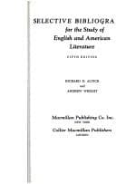 Selective bibliography for the study of English and American literature
