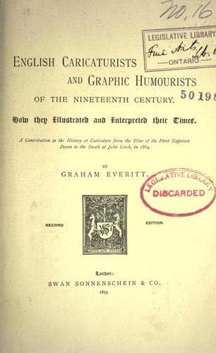 English caricaturists and graphic humourists of the nineteenth century