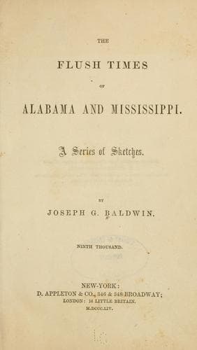 The flush times of Alabama and Mississippi