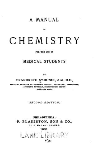 A Manual of chemistry for the use of medical students