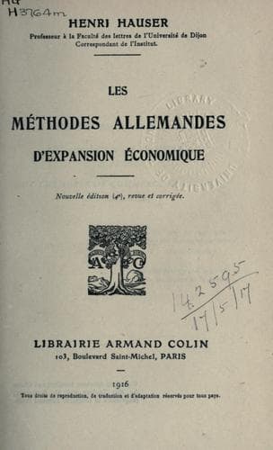 Les méthodes allemandes d'expansion économique
