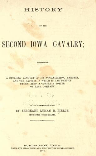 History of the Second Iowa cavalry