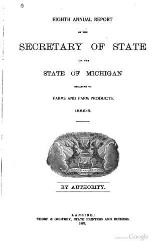 Annual Report of the Secretary of State of the State of Michigan Relating to ...