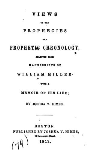 Views of the prophecies and prophetic chronology