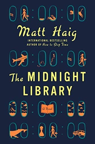The Midnight Library by Matt Haig - Book cover (literary-fiction, life-choices)